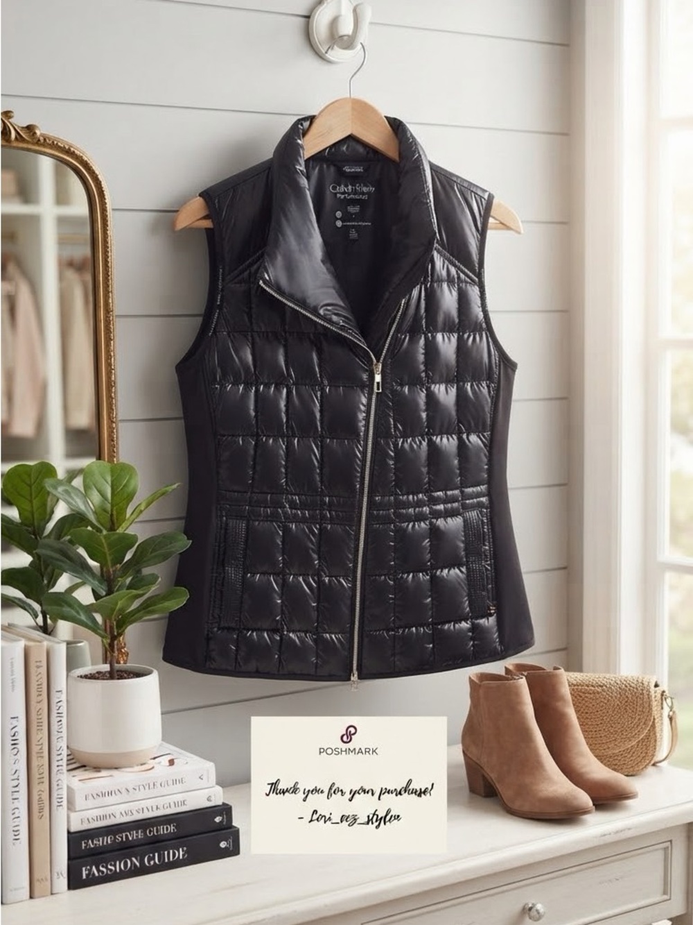 Calvin Klein Black Quilted Puffer Vest